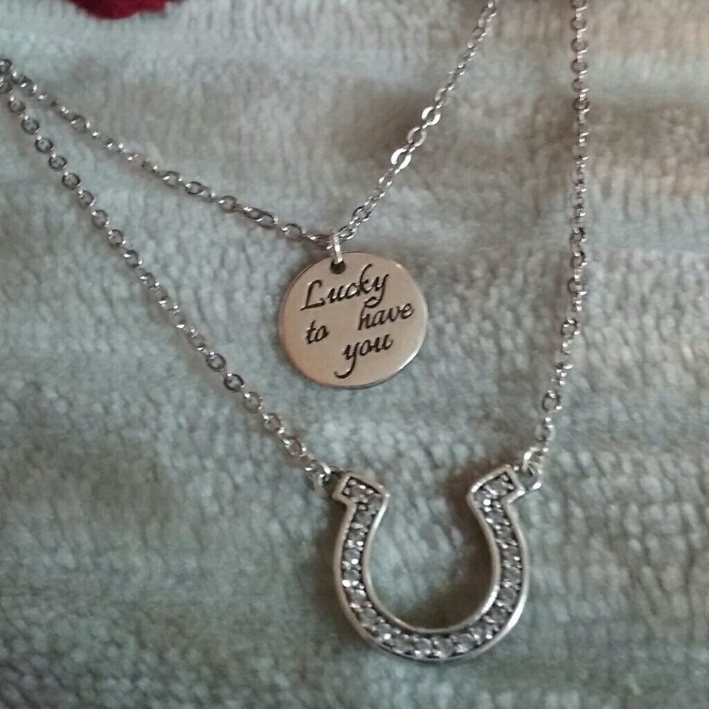 "Lucky To Have You, Horse Shoe Necklace" SS - Picture 1 of 4